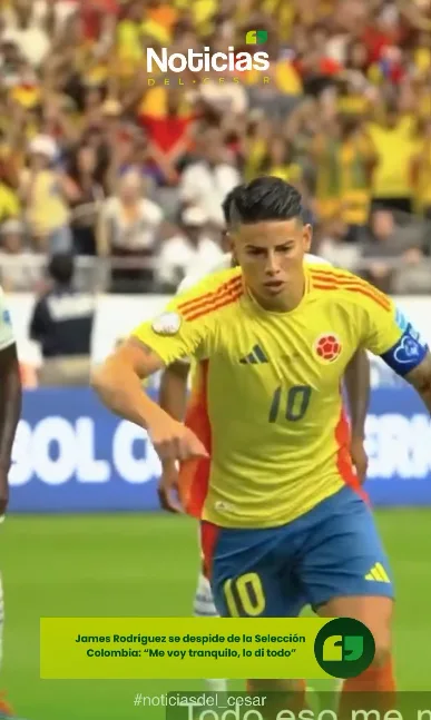 James Rodríguez anuncia su retiro de la Selección Colombia