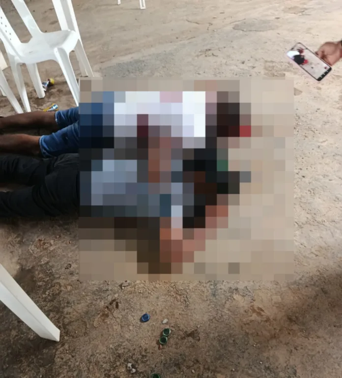 Escena del ataque armado ocurrido en Simaña, corregimiento de La Gloria, Cesar