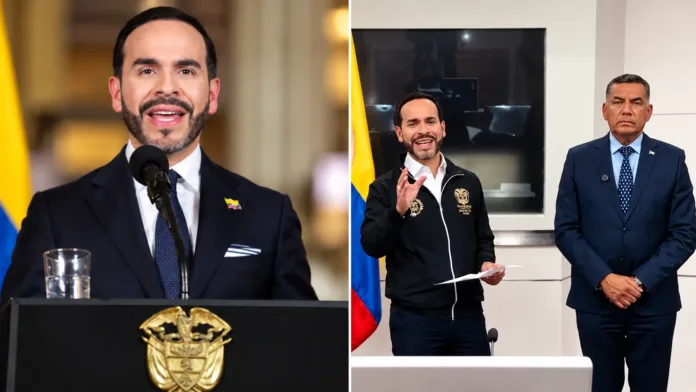 Abelardo De La Espriella durante pronunciamiento sobre las marchas del 14 de octubre en Colombia.