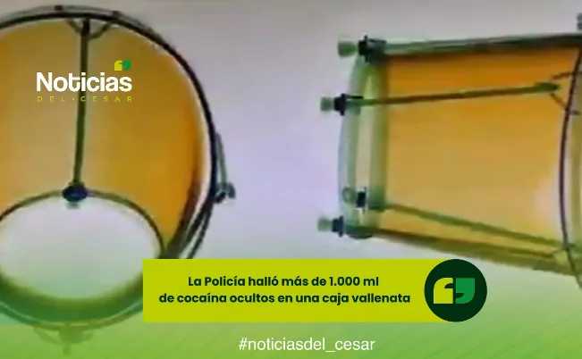Policía Antinarcóticos halló cocaína oculta en una caja vallenata con destino a Brasil