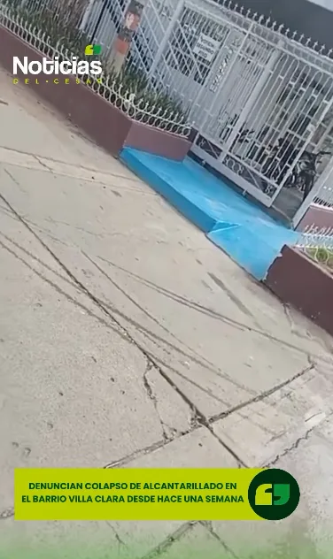 Aguas negras por colapso de alcantarillado en el barrio Villa Clara de Valledupar
