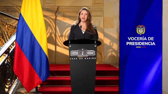 Cristina Lombana, secretaria de Transparencia, anuncia medidas contra la corrupción en San Andrés desde la Casa de Nariño.