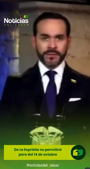 Abelardo De La Espriella durante pronunciamiento sobre el paro del 14 de octubre