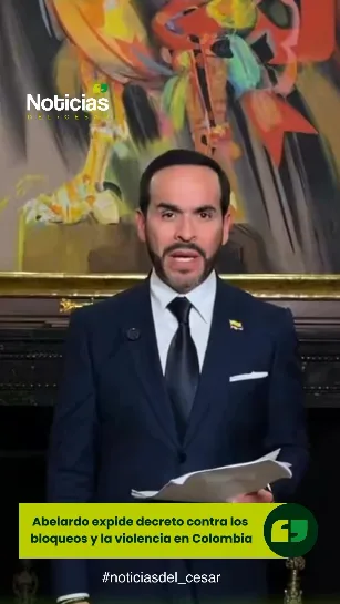 Captura del video sobre el Decreto 1525 de 2026 publicado por Noticias del Cesar