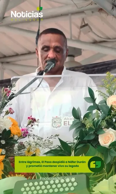Luis Durán Escorcia durante la despedida de Náfer Durán en El Paso, Cesar