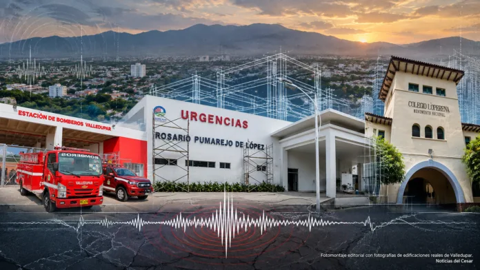 Edificios esenciales en Valledupar: hospital, bomberos y Colegio Loperena