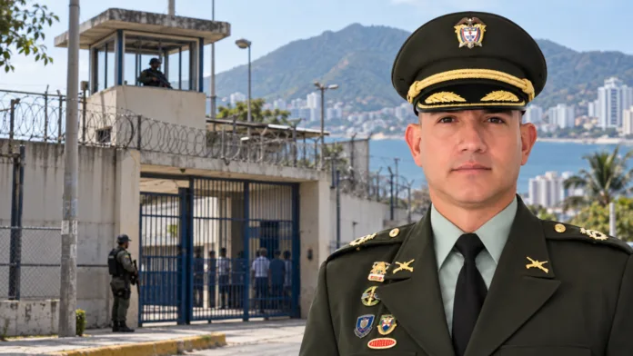 Coronel Jeyson López Puerto, relevado de la comandancia de la Policía de Santa Marta tras la fuga de 41 detenidos.