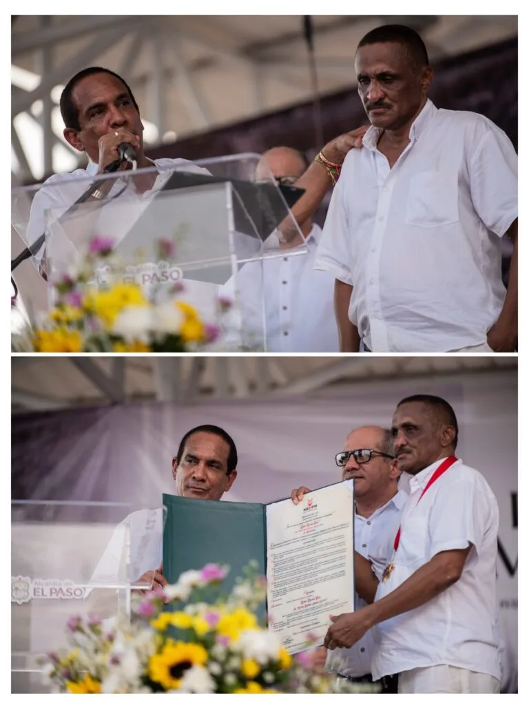 Entrega de reconocimiento póstumo a la familia de Náfer Durán en El Paso