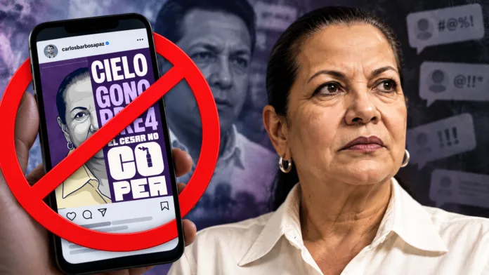 Insulto contra una mujer en redes sociales en publicación de Carlos Barbosa sobre Cielo Gnecco