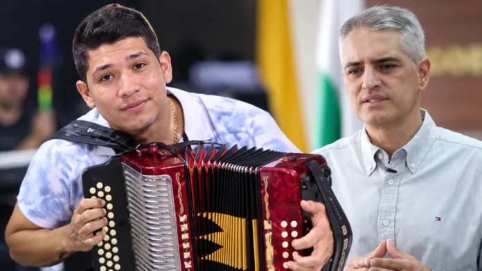 Kbeto Zuleta junto al gobernador de Antioquia Andrés Julián Rendón
