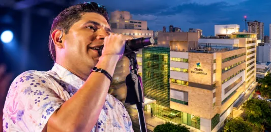 Kbeto Zuleta en Barranquilla frente a la Clínica Iberoamérica