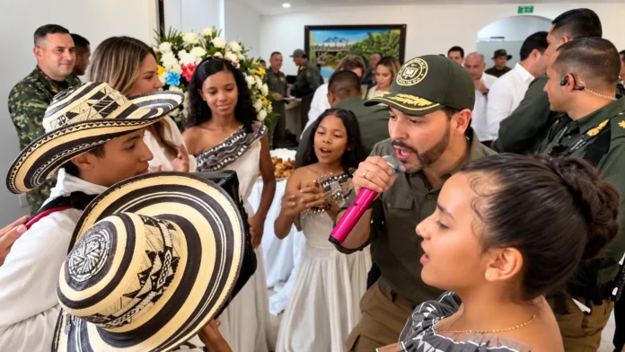 Promesa de Abelardo en Valledupar durante canto con niños vallenatos