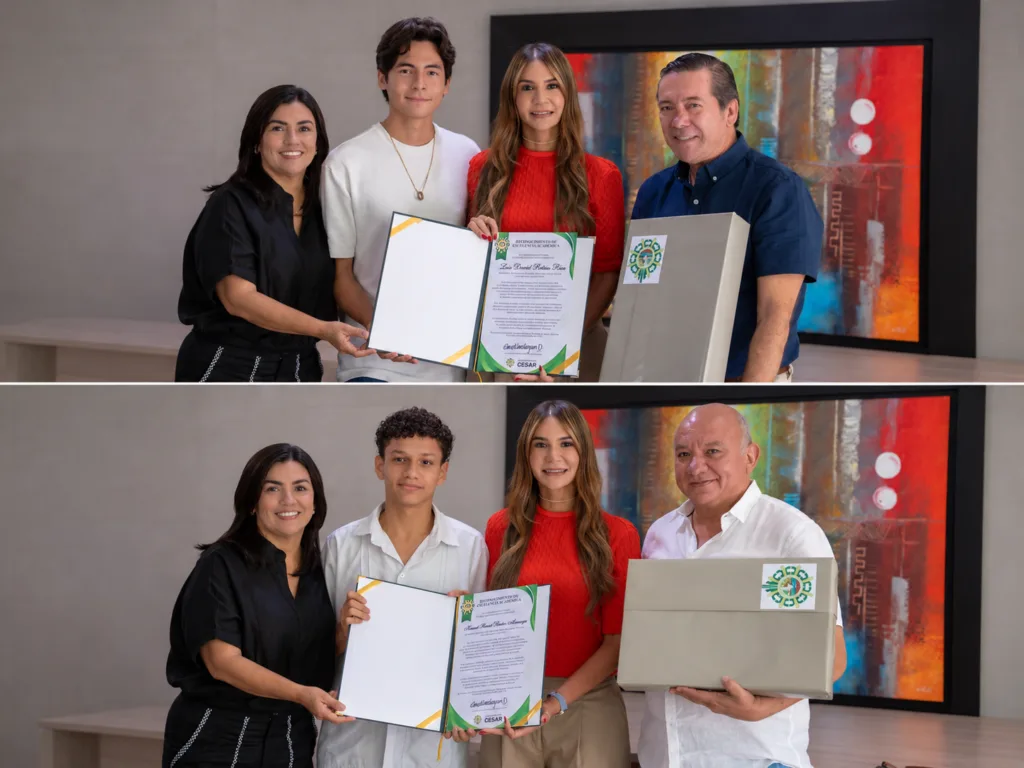 Gobernación del Cesar entrega reconocimiento a estudiante destacado en las Pruebas Saber 11